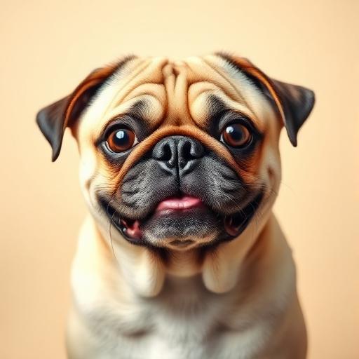 Foto de um cachorro da raça Pug